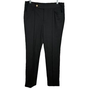 Chaps Women's Dress Pants Slacks Size 12 Black Polyester Blend‎ Stretch Work